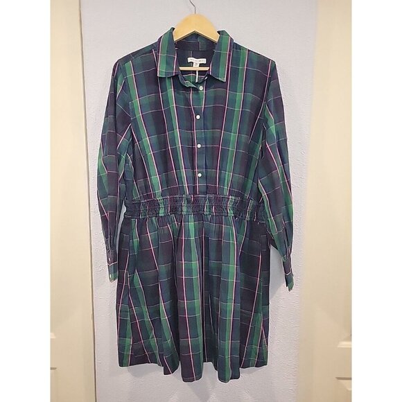 Free Assembly Dresses & Skirts - Free Assembly Womens Dress XXL Green Plaid Classic Holiday NWT Cotton India